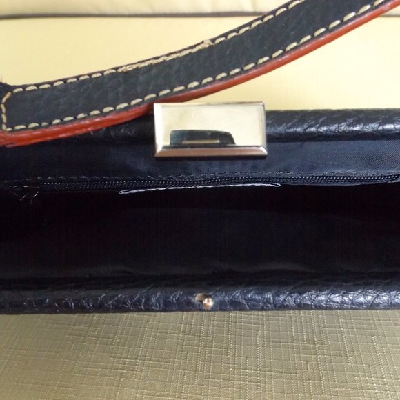 Tommy Hilfiger Small Black Bag, Faux Leather, Pebble Texture, EUC! - Picture 7 of 11